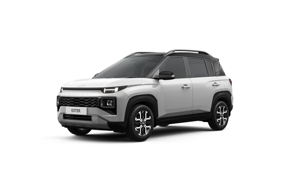 Hyundai Exter Atlas White With Abyss Black