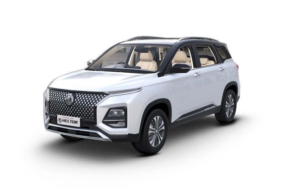 MG Hector Plus Candy White With Starry Black