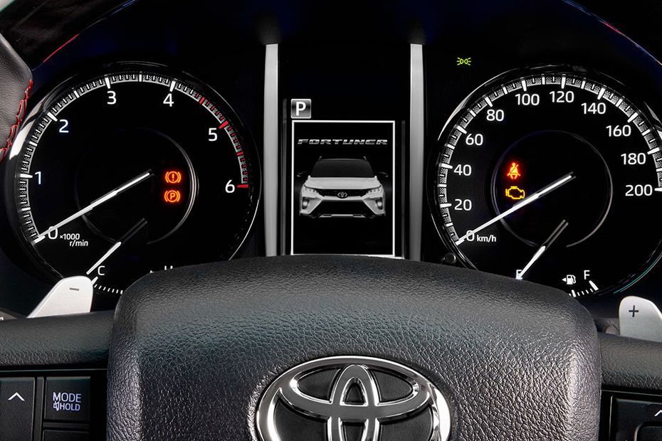Toyota Fortuner Legender Instrumentation console on start-up