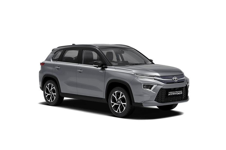 Toyota Urban Cruiser Hyryder Enticing Silver With Midnight Black