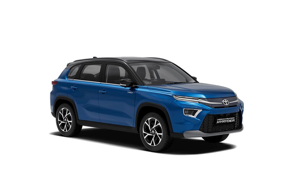 Toyota Urban Cruiser Hyryder Speedy Blue With Midnight Black